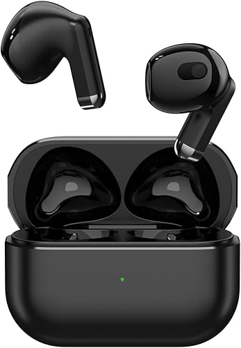 Auriculares inalámbricos X25, auriculares semi-intraurales, auriculares de sonido súper graves, Bluetooth 5.3 con micrófono, llamada manos libres,