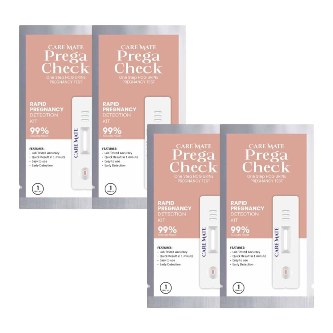 Pregnancy Testing Kit Pack of 4 | Easy-to-Use Plastic Home Urine Test Device | One Step Rapid Test Strips for Women | Early & Accurate Detection of Pregnancy | Quick and Reliable Results at Home-image-36