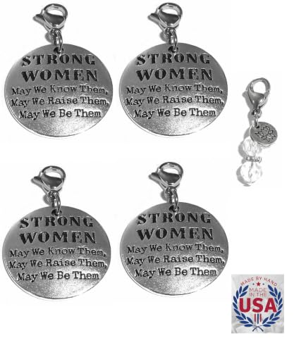 Image of Hidden Hollow Beads 4 Clip On Charms for Purse, Handbag, Keychain, Zipper Pull, Backpack, Jewelry Accessory, USA