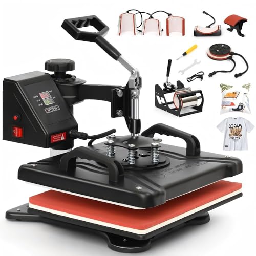 110V, Prensa Termica Sublimação 8 EM 1, Prensa Térmica Sublimação Máquinas de Prensa Térmica Transferência de Calor Por, Maquina de Estampar Camisetas, Prensa Termica para Camisetas Caneca Chapéu Placa