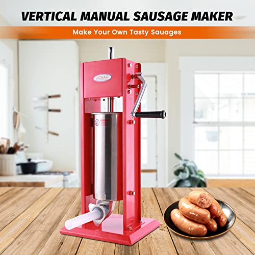 Hakka Sausage Stuffer 11 Lb/5 L Two Fill Rate Spray-Painted Steel Vertical 7-11 Lb Sausage Maker #TOP1