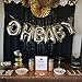 QueenDream Black Sequin Backdrop 5ft x 5ft Black Sequin Party Backdrop Rectangular Black Backdrop Curtain Party Decorations