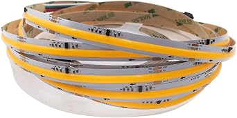 COB Running Water Flowing Chasing 5M LED Strip Lights WS2811 24V Horse Race Sequential LED Ribbon with 3Key RF Controler+24V 100W Power (Warm White 3000K) [Energy Class E]