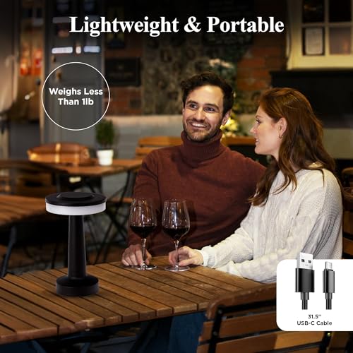 Bell+Howell 2 Pk Elegant Cordless Table Lamp, LED Wireless Lamp for Bedroom, Wireless Lamps for Tables Cordless Table Lamps, Rechargeable Lamp for Desk, Kitchen, Bedroom & More with 3 Light Colors by Bell+Howell - Image 5