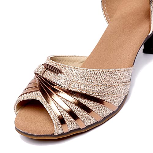 2026 Sandales à talons pour femme - Chaussures de danse et d'extérieur - Haute respirabilité - Loisirs, doré, 39.5 EU – vue 4