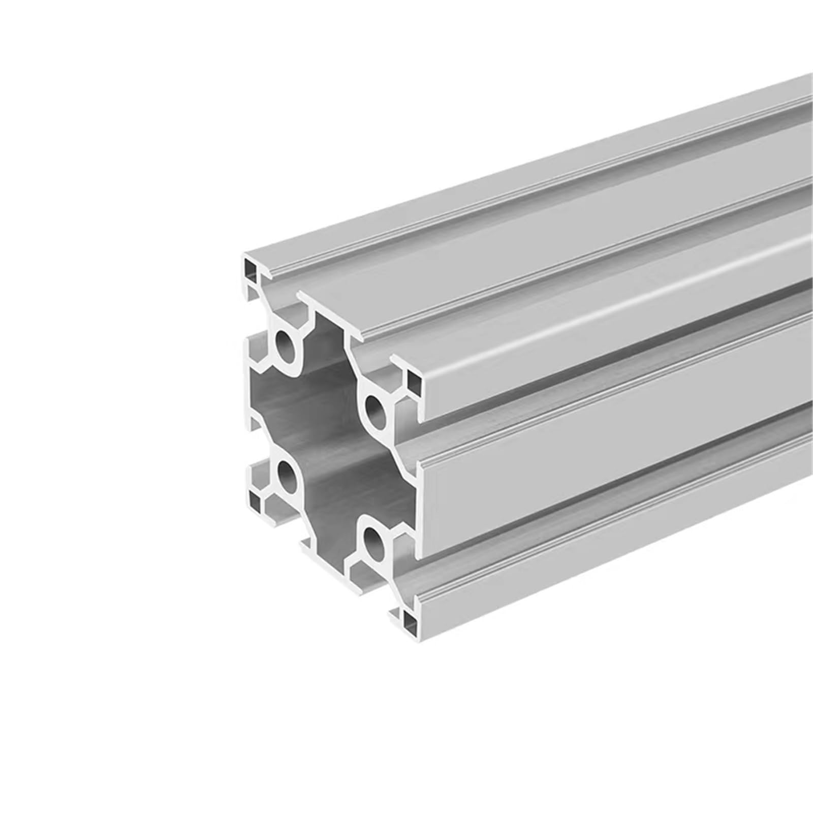 Perfil de aluminio 6060 con ranura en T doble, extrusión de 60 x 60 mm, anodizado, for máquinas de grabado y floreros. Marco(Silver,550mm long)