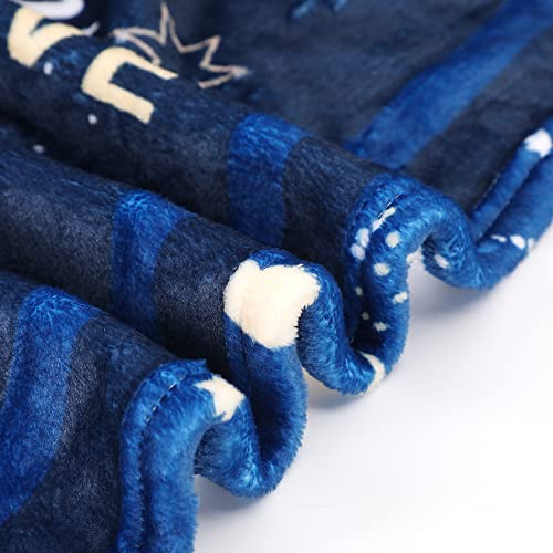 YunTu My Daughter Blanket - Warm Letter Throw Blanket, Birthday & Valentine's Gift from Mom & Dad (Night Letter, 40 x 50inches)