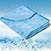 Cooling Blanket for Hot Sleepers – Thin Summer Cooling Blanket Throw Size, Q-Max >0.5 Lightweight Cooling Throw Blanket for Bed, Couch, or Sofa – Snowflake Cool Blankets, Blue, Throw 130 x 180cm