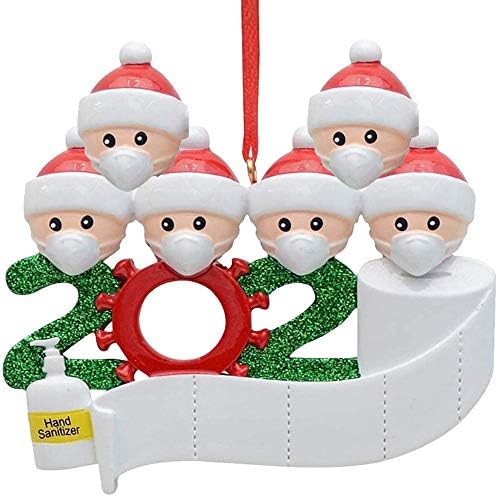DIY Personalized Survived Family Ornament 2021 Christmas Holiday Decorations - Home Family Of Christmas Ornament, Christmas Eve Family Xmas Gift (Hand Sanitizer(Hand Painted),2 People)