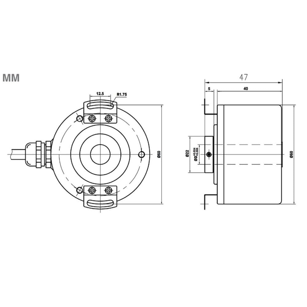 Codificador rotatorio óptico de eje hueco de 10 mm, 12 mm y 15 mm de diámetro, alta resolución, 100, 200, 500, 1000, 1024, 4096 y 5000 PPR(10mm,4096PPR,NPN output)