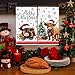 GPGHE Christmas Kitchen Towels Highland Cow 18 x 26 Inch Set of 4 Dish Towels Hand Towels for Winter Holiday Home Indoor Bathroom Party Dining Decor Gifts
