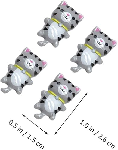 Miniatura 2 de STOBOK 50 piezas de mini gatos de resina adorables, modelo de joyería de resina para álbumes de recortes, decoración de adornos para decoración de