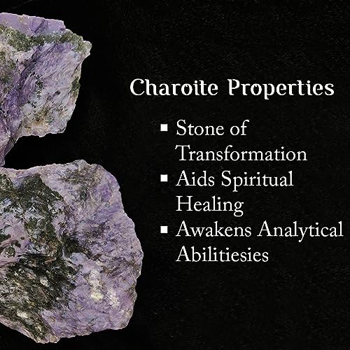 Image of Charoite Crystal Raw for Meditation & Reiki (200 Gm) | Natural Gemstone for Transformation & Inner Strength | Decorative Crystal Showpieces for Vastu Home Decor & Office Desk Decoration (2-4 Pcs)