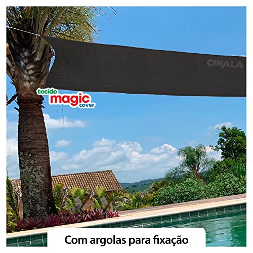 Tela Tecido Sombreamento Preta 5x4 Metros Resistente a Água Magic Cover