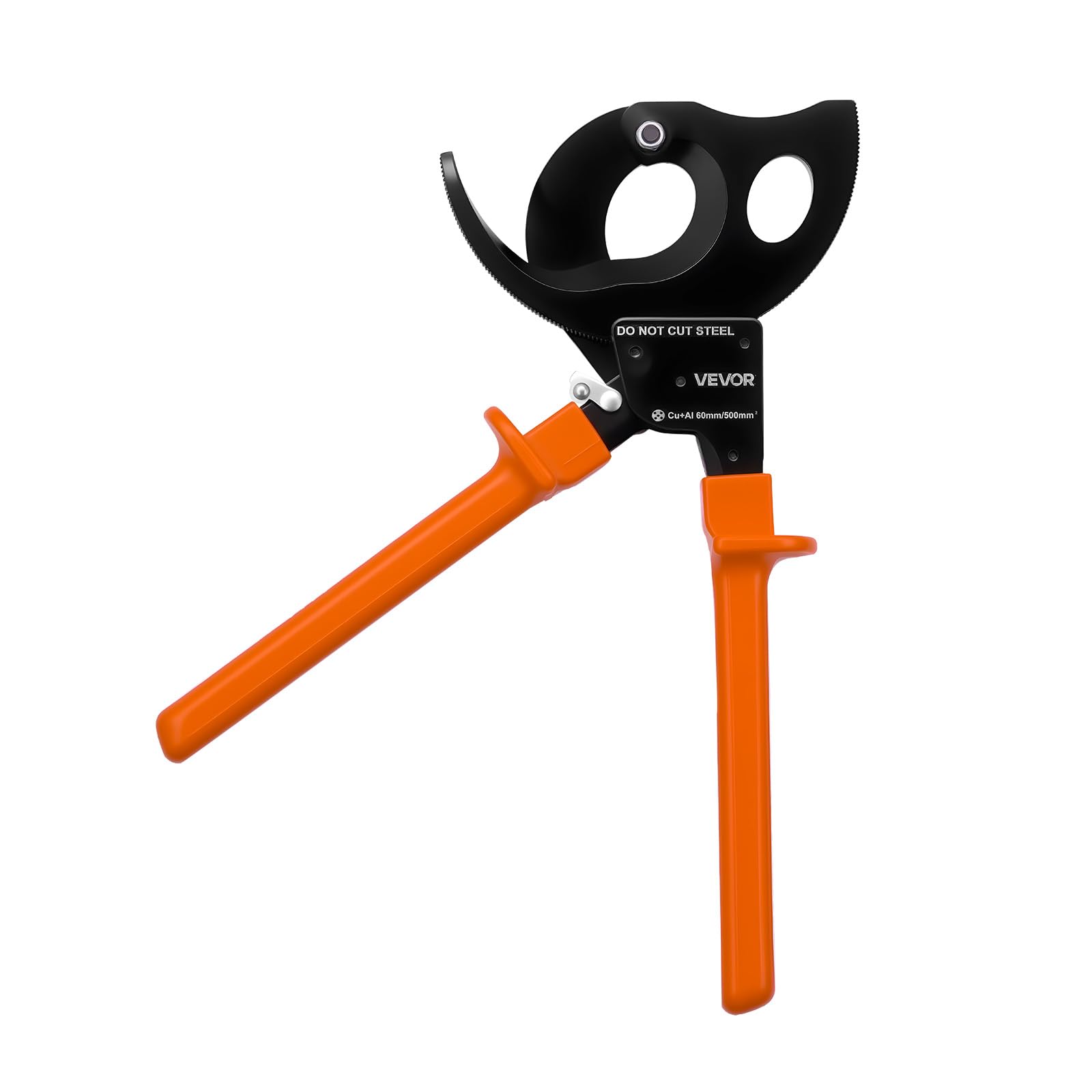 VEVOR Cortador de Cables de Trinquete 325 mm, Cortador de Alambres y Cables de Cobre-Aluminio 300 mm², Cortacables con Hojas de Acero con Mangos Recubiertos de PVC y Botón de Liberación Rápida
