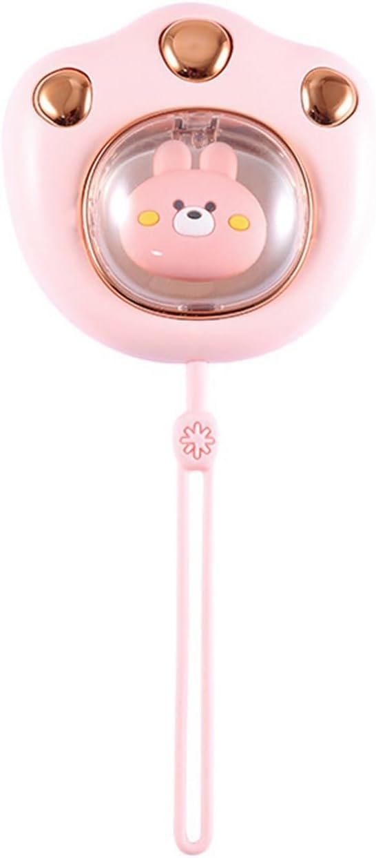 Rechargeable Hand Warmer, Portable Handheld Heater with Cute Bear Design, 8.1cm Compact Size, Pink, for Camping, Travel, Office Use(Pink 1pcs)
