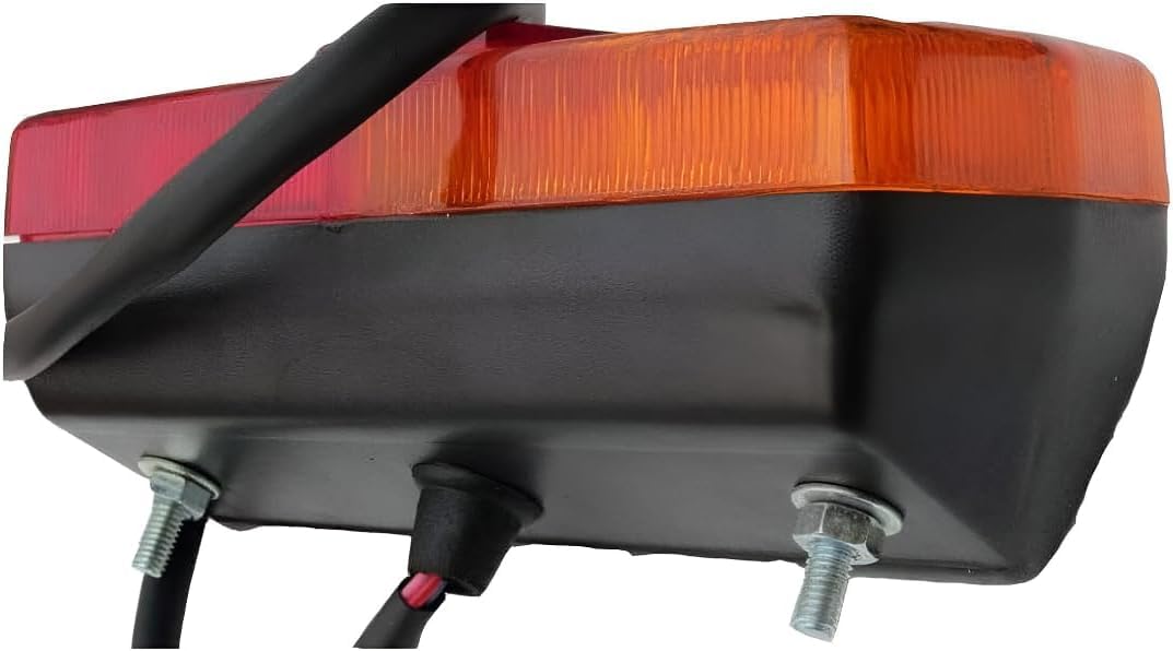 Gruppo luci Posteriori per fanali Posteriori con lampadine 12v Sostituzione per Trattore Massey Ferguson 230 240 250 265 275 290 298 365 375 390 398 399 560 575 565 59 e 595 (Marrone)