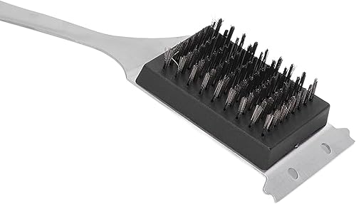 Miniatura 8 de TOPINCN Cepillo de parrilla de mango largo, raspador de acero inoxidable, herramienta de barbacoa para el hogar, raspador de cepillo de picnic