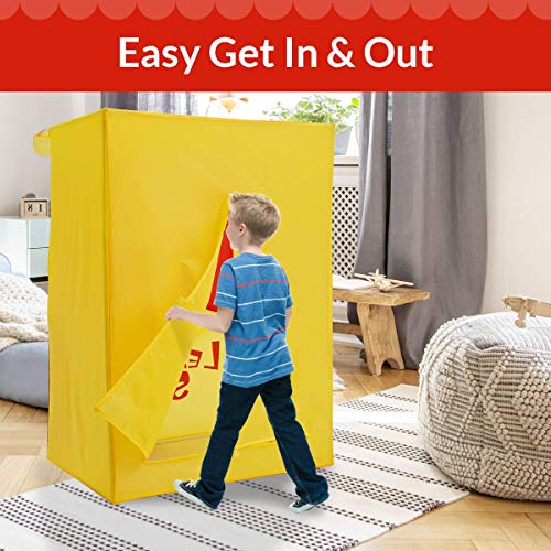 Puppet Theater Teepee Tent for Kids, Changeable Play Tent Foldable Puppet Show Playhouse for Girls and Boys Easy to Store Play Tent ( 28 x 20 x 41"H )