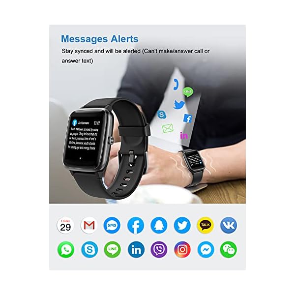 Willful-Smart-Watch-for-Android-Phones-and-iOS-Phones-Compatible-iPhone-Samsung-IP68-Swimming-Waterproof-Smartwatch-Fitness-Tracker-Fitness-Watch-Heart-Rate-Monitor-Smart-Watches-for-Men-Women-Black Willful Smart Watch for Android Phones and iOS Phones Compatible iPhone Samsung, IP68 Swimming Waterproof Smartwatch Fitness Tracker Fitness Watch Heart Rate Monitor Smart Watches for Men Women Black