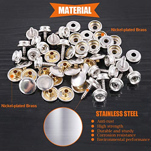 Rustark Stainless Steel Marine Grade Snap Fastener Kit #TOP16