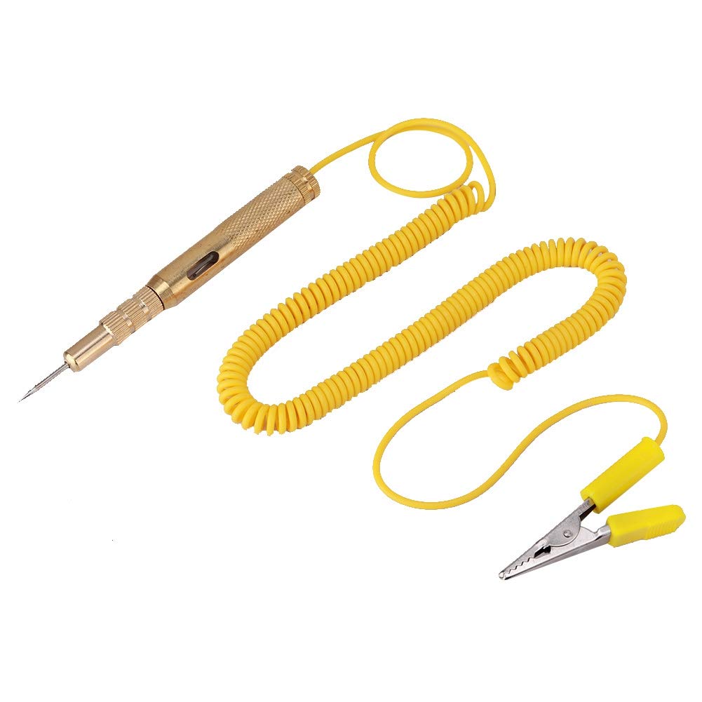 Penna del tester del circuito dell'automobile, tester del circuito del veicolo dell'automobile DC 6V 12V 24V lampadina della prova di tensione della lampadina della lampadina gialla