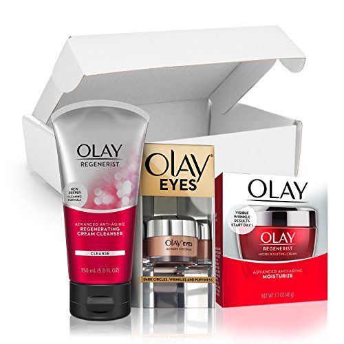 Face Wash By Olay Anti-Aging Skincare Kit With Regenerist Cleanser, Moisturizer & Eye Cream #TOP6
