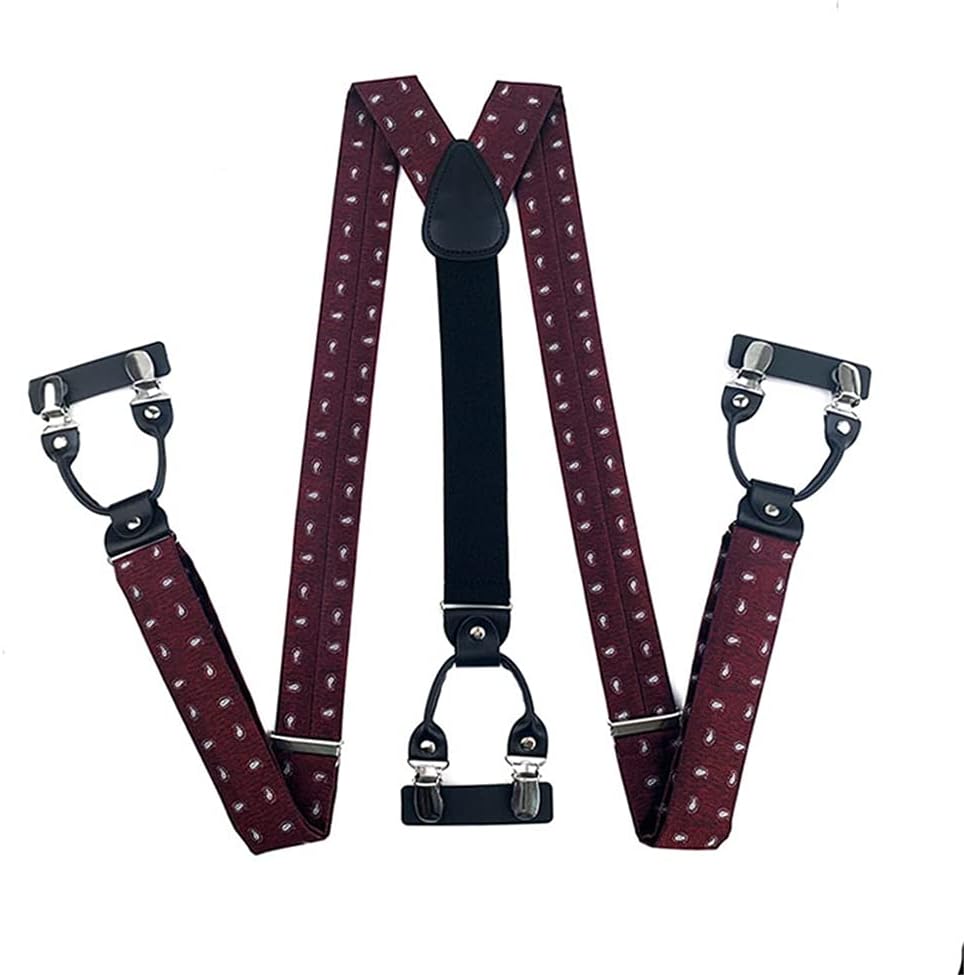 Braces/Suspenders One Size Fully Adjustable Y Shaped with Strong Clips (Color : B, Size : Adjustable) (D Adjustable)