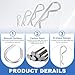 PATIKIL M2 x 40 mm Cotter Pin Assortment Kit, 20 Pcs Heavy Duty R Clips Hardware Pin Carbon Steel Spring Fasteners Hitch Pin for Trailer Locking Lawn Mowers Truck, Silver Tone