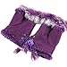 Mujer Niña Linda De Gamuza Cálidas Invierno Manos Muñeca Mode De Marca Guantes Sin Dedos Espesar Color Sólido Mitones Acogedores (Color : Violett, Size : One Size)