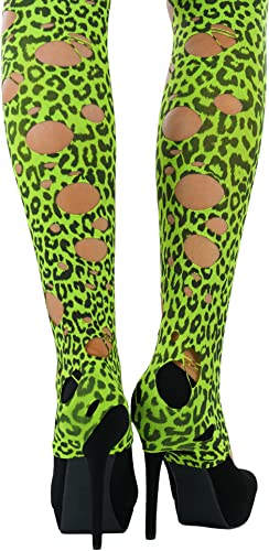Image of ToBeInStyle Women's Slashed Ripped Shredded Distressed Hosiery Tights Leggings Music Festival