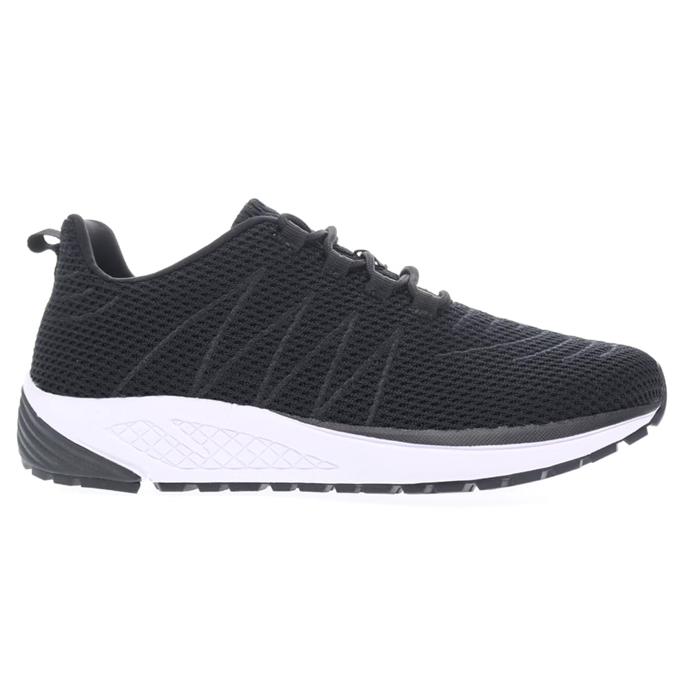 Propét Zapatillas Deportivas para Hombre, Negro, 42.5 EU Ancho