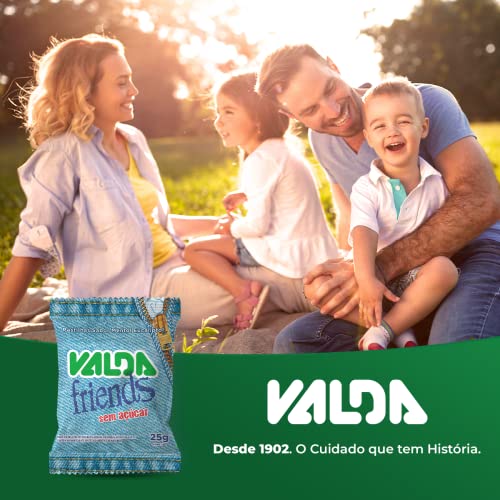 Pastilhas Valda Friends com Mentol e Eucaliptol - Sem Açúcar (Sabor Menta) - Refrescância Instantâne