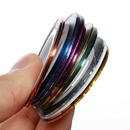 DancingNail 18 Color Rolls Striping Tape Line Nail Art Decoration Sticker Hot Fashion