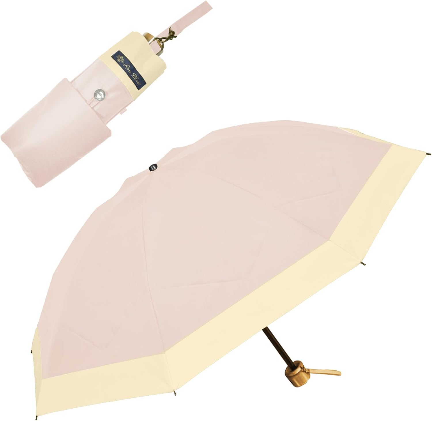 Amazon.co.jp: 100%遮光 日傘 折りたたみ傘【Rose Blanc】 日傘 晴雨