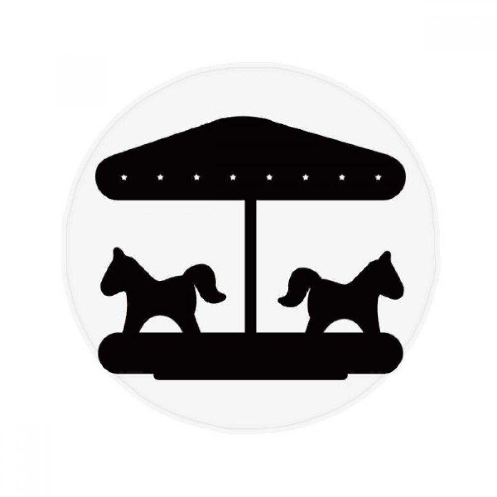 Tapis de salon carrousel noir idée cadeau déco originale