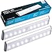 Neu Lane 10 LED Light Strip (Upgraded) - Ultra Bright Magnetic Light Bar w/USB Rechargeable Battery & Motion Sensor Mode - Best Wireless Stick On Lighting for Under Cabinet, Counter & Closet (2 Pack)