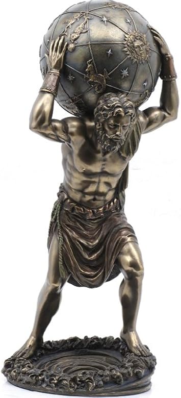 Pacific Giftware PTC 11.75 Inch Man with Atlas Globe Shrugged Resin Statue Figurine