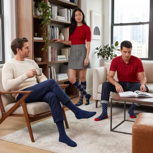 Image of Mysocks Unisex Extra Fine Combed Cotton Knee High Socks, Hand Linked Toe, Soft Latex Band