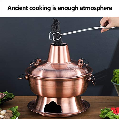 Olla de cobre para hot pot estilo Pekín 30 cm miniatura 5