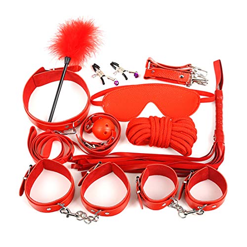 QISON Kit de Cuero Rojo 10 Piezas de Accesorios de lavandería