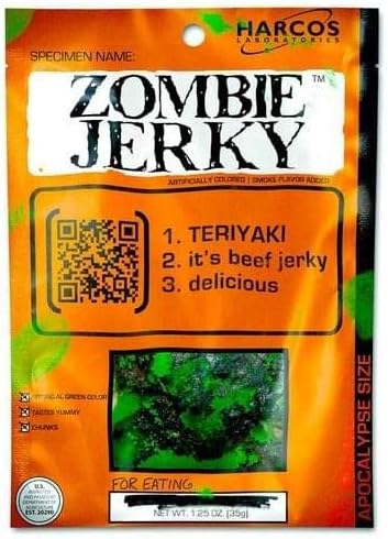 Harcos Labs Zombie Jerky Teriyaki, 1.25 Oz