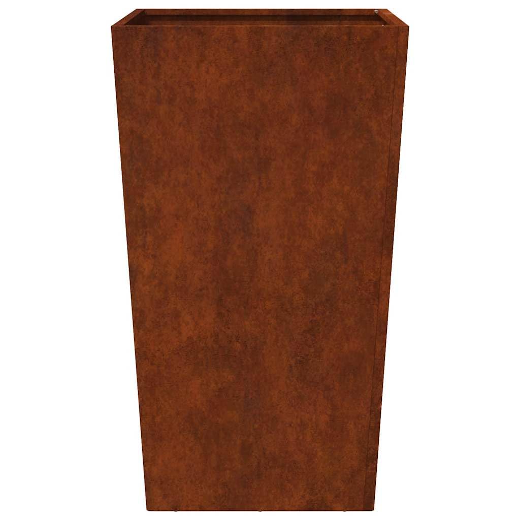 Donice ogrodowe 2 szt. 45x45x75 cm Stal kortenowska Podwyższone donice z cor-ten do ogrodu balkonu tarasu Odporne na rdzę Duża pojemność na rośliny kwiaty zioła