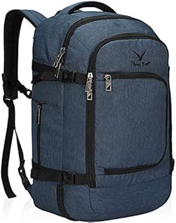 Hynes Eagle 40L Carry on Backpack Flight Approved Hand Luggage Travel Cabin Bag 51x34x25cm (Backpack, Blue)