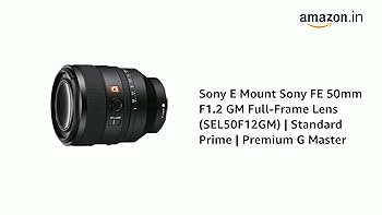 Sony E Mount Sony FE 50mm F1.2 GM Full-Frame Lens (SEL50F12GM