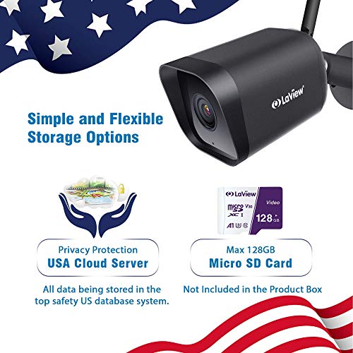 Laview Security Camera Outdoor 1080P Hd,Wifi Cameras Waterproof,Home Security Cameras With Ai Human Detection,Two-Way Audio,Night Vision,Compatible With Alexa,Sd Slot&Usa Cloud Storage(2 Pack) #TOP2