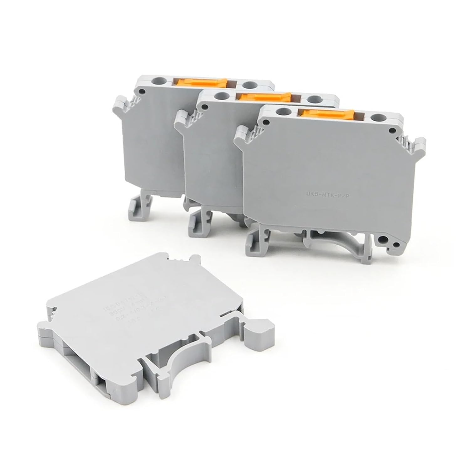 10-piece UK5-MTK-P/P Compact DIN Rail Terminal Block, Screw Connection, 500V Conductor