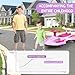 12V Electric Wiggle Car with Pedal for Kids, Rechargeable 2 in 1 Swing Car, Drifting Ride On Toys with Backrest, Anti-Rollover, Spray, Flashing Light, Music, for Ages 3 and Up (Pink)