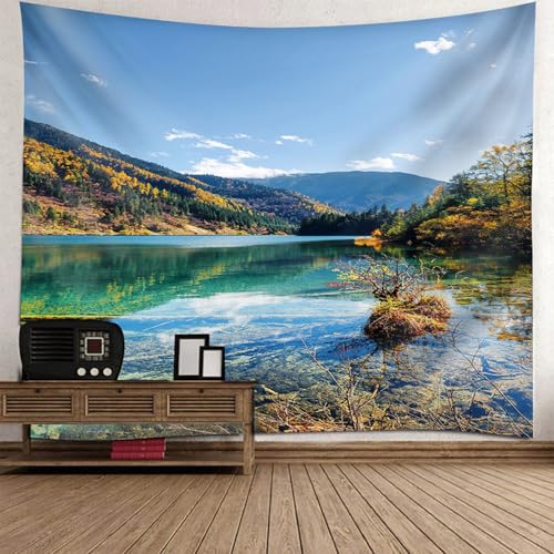 Tapisserie murale paysage pour masquer un mur vide et décorer une chambre