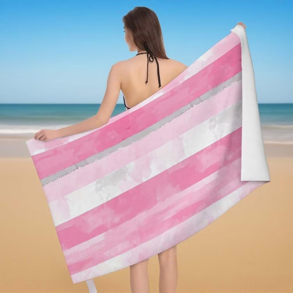 Telo Mare XXL 220x100cm/35x70cm, 2 Set Telo Mare Microfibra Banda Asciugamano Palestra Uomo, Antisabbia, Leggero, Asciugatura Rapida, Teli da Spiaggia Grandi Accessori per Camping Natation Yoga E-13